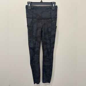 Lululemon NWOT Fast and Free Tight II 25” Camo Deep Coal Gym Yoga Size 2